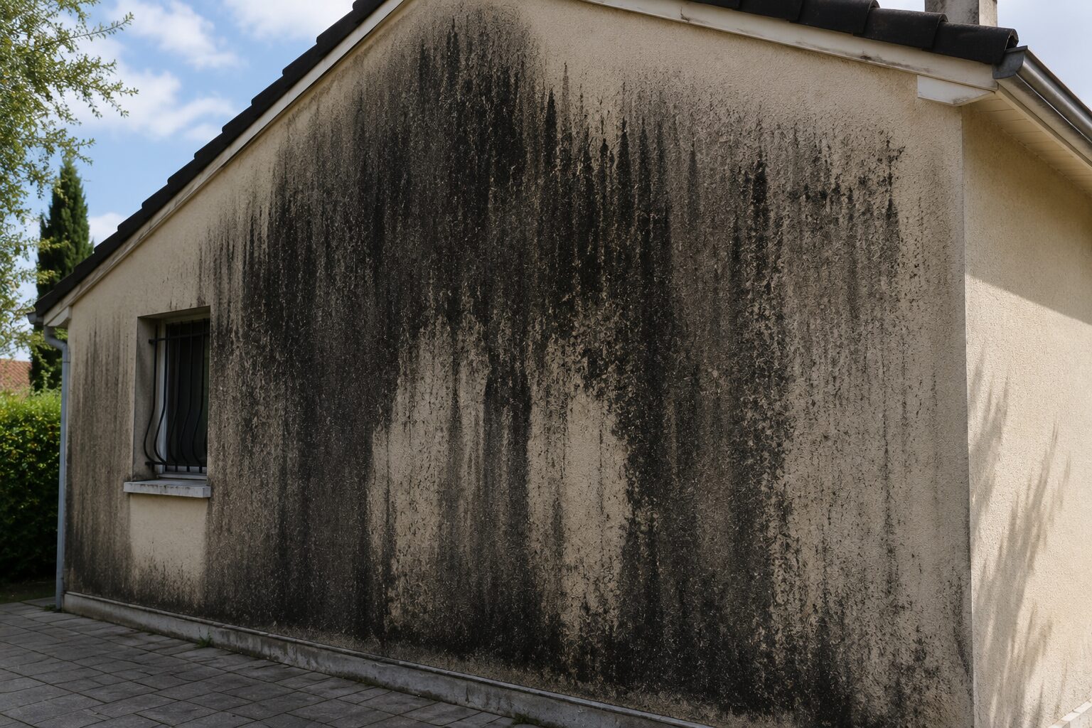 Pourquoi une façade devient noire ?